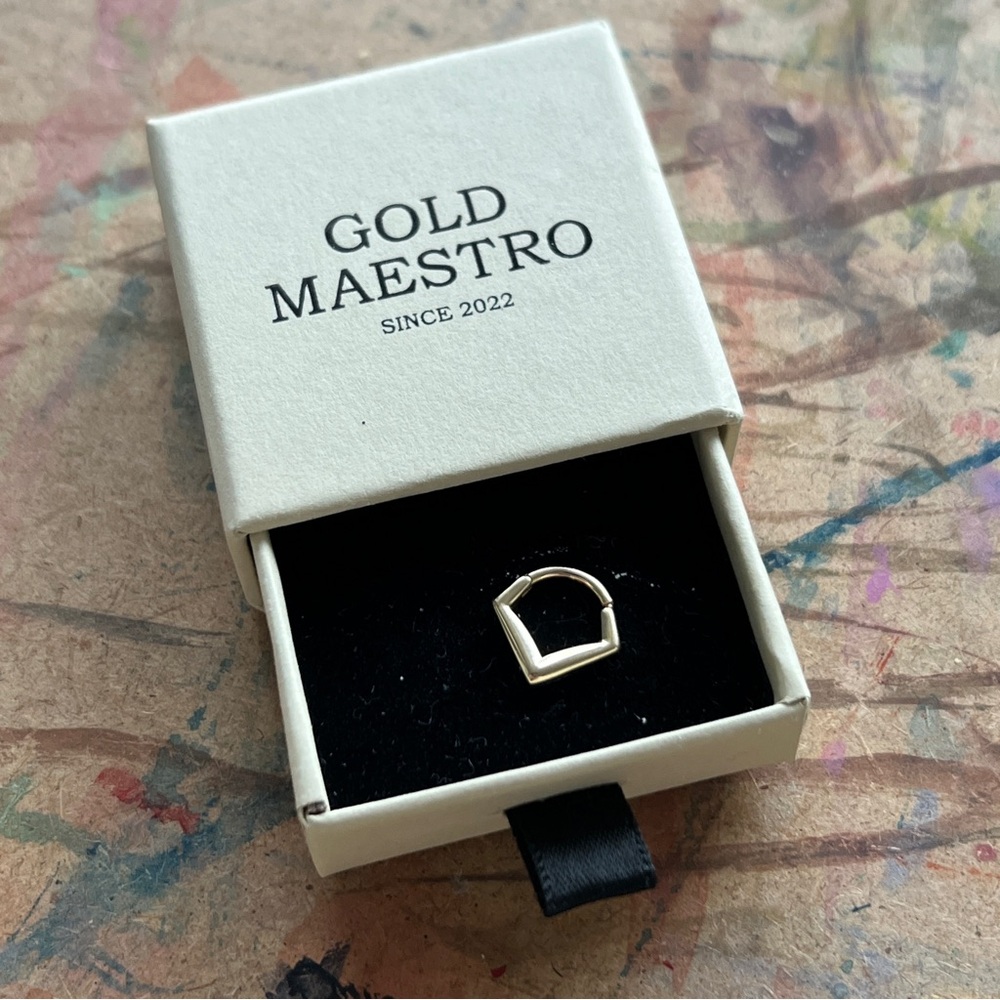 8mm 14k gold clicker